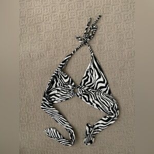 Zebra Shein Tie Top